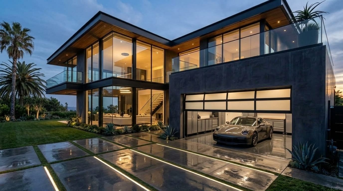 Chloe Affordable Garage Door Overhead Garage Door Gliding Open in Snohomish, WA